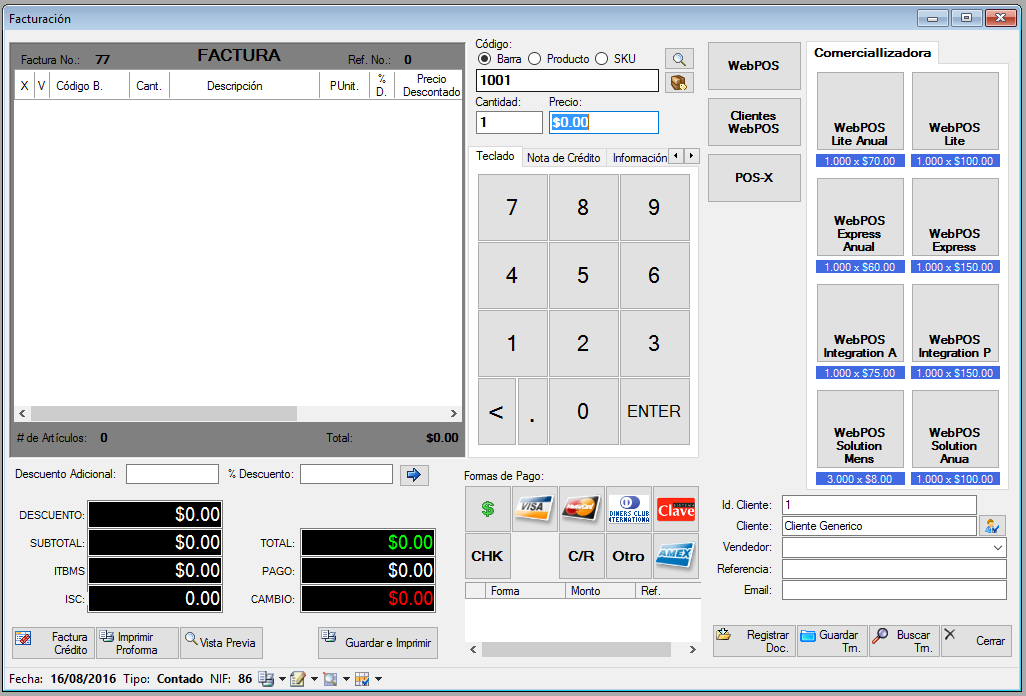 WebPOS Server Responsive