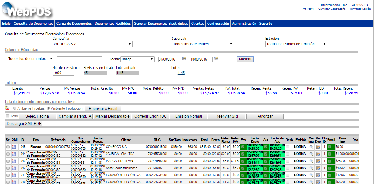 WebPOS Server Responsive